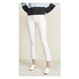 New Veronica Beard Off White Rumi Stretch Cotton Cropped Ankle Pants Size: 6